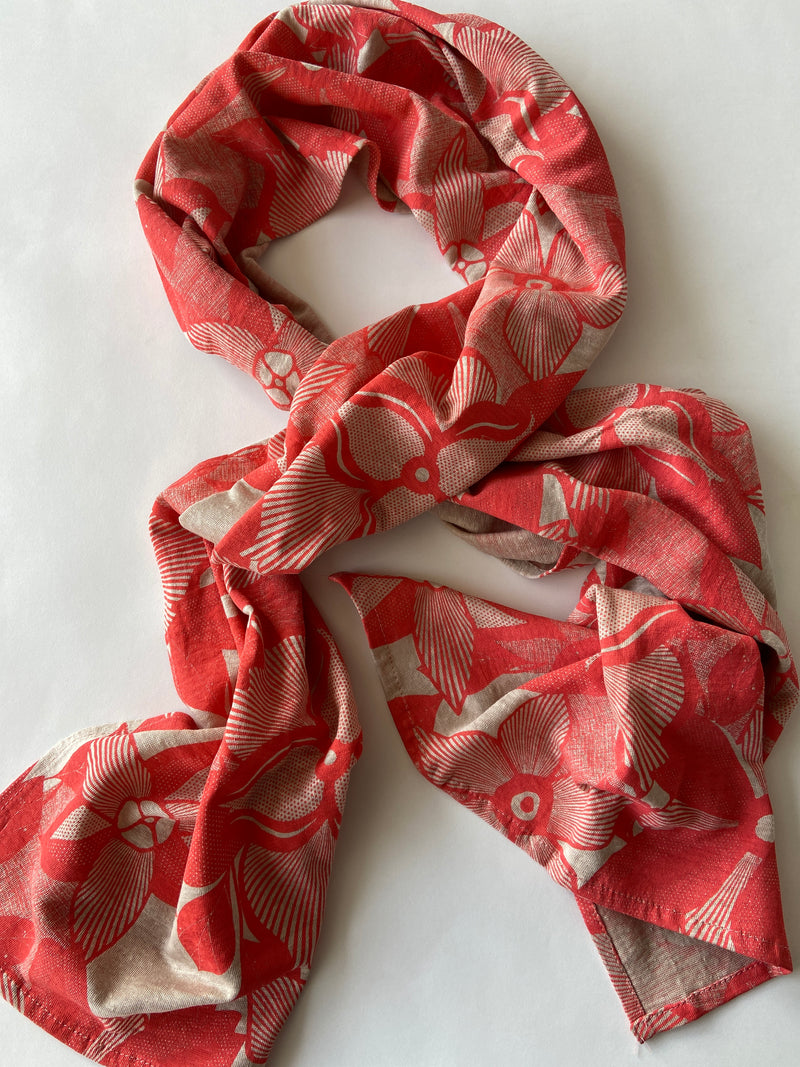 Scarf - silk jersey - floral